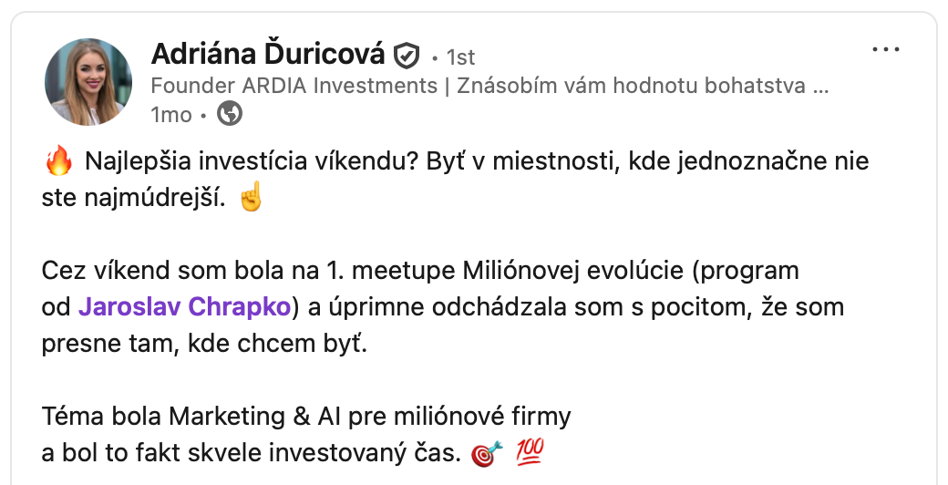 Referencia - Adri Ďuričová